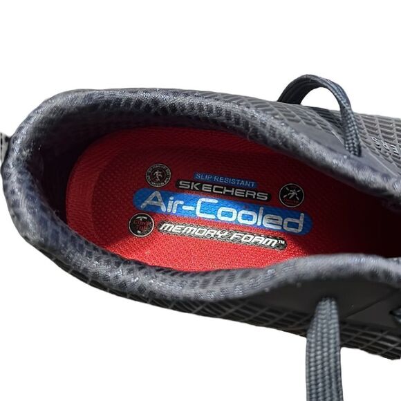 Skechers Comp Toe Shoes Woman’s 10 Uno SR Jhansi Navy Gray Slip Resistant - Picture 9 of 13